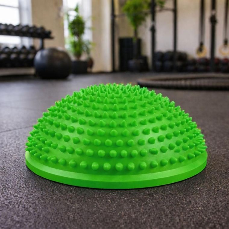 Lean Toys, półkula sensoryczna do masażu i ćwiczeń równowagi, zielona, 16 cm