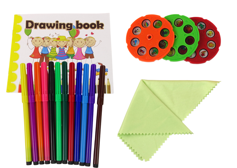 Lean Toys, projektor do nauki rysowania, dinozaur, różowy