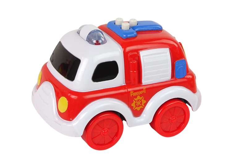 Lean Toys, remiza strażacka, zestaw interaktywny z pojazdami