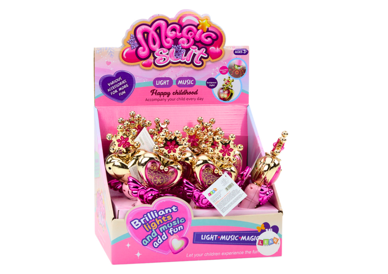 Lean Toys, różdżka księżniczki, kolorowe światła i dźwięk, różowa