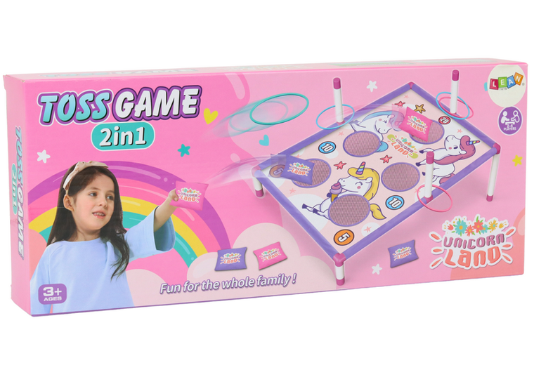 Lean Toys, rzut woreczkiem i obręczą, gra zręcznościowa 2w1