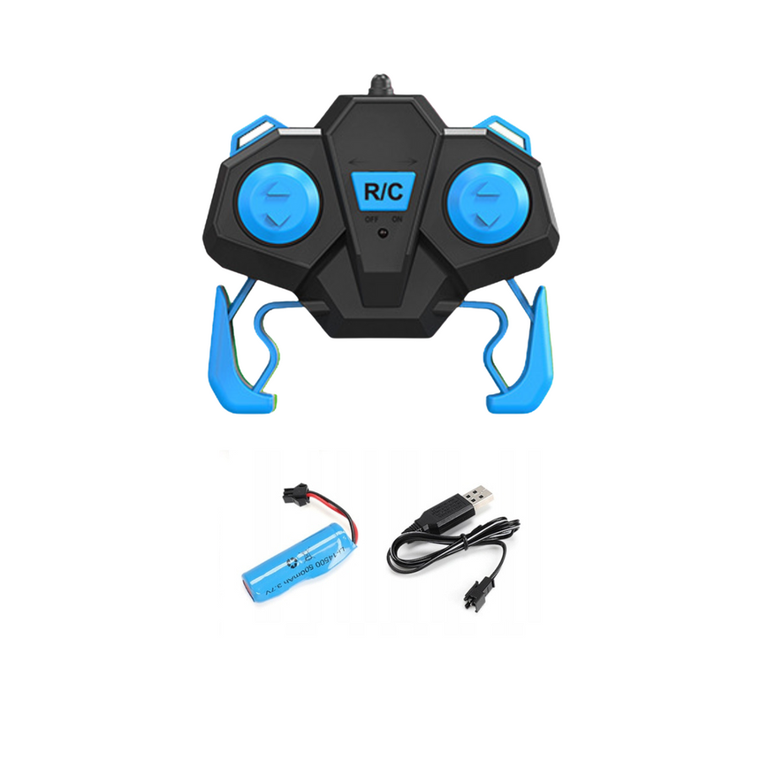 Lean Toys, samochód kaskaderski, pojazd zdalnie sterowany, niebieski