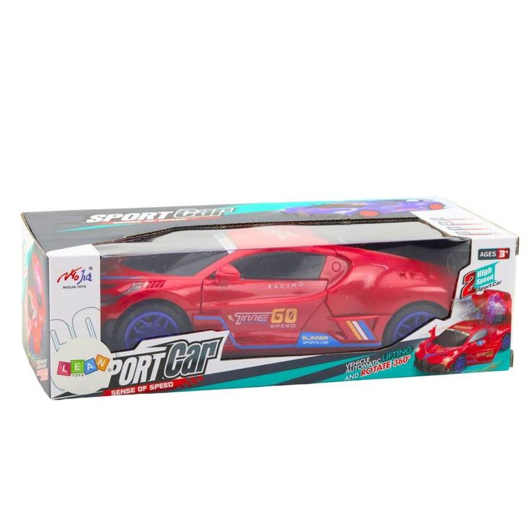 Lean Toys, samochód sportowy, pojazd z czujnikiem przeszkód, interaktywny