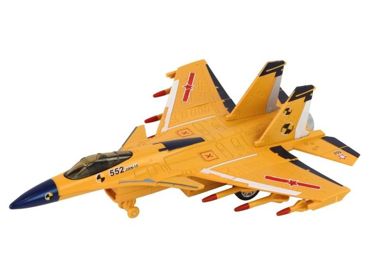 Lean Toys, samolot myśliwiec z napędem, 1 szt.