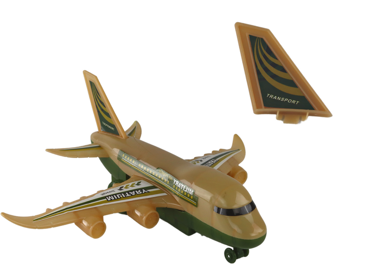 Lean Toys, samolot wojskowy, zdalnie sterowany ze światłem, moro