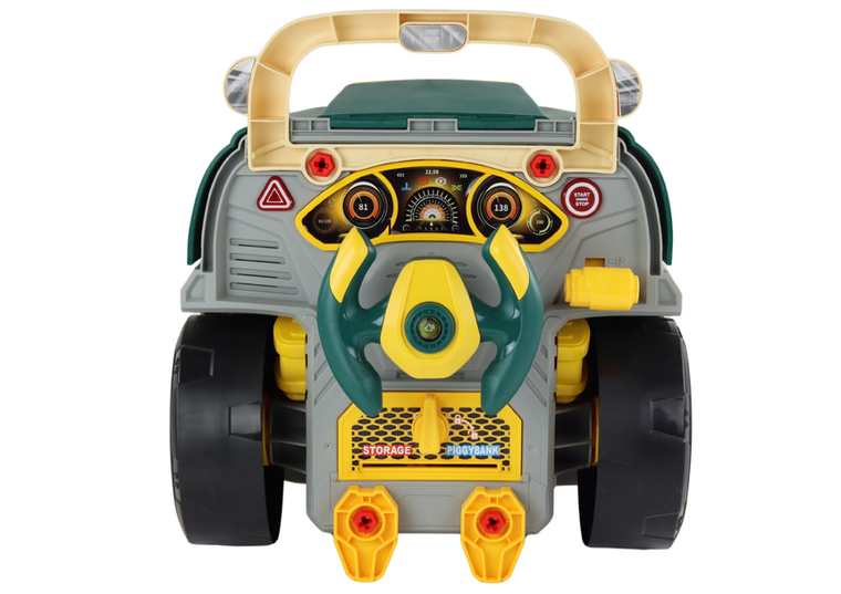 Lean Toys, silnik ciężarówki do rozkręcania, zielony