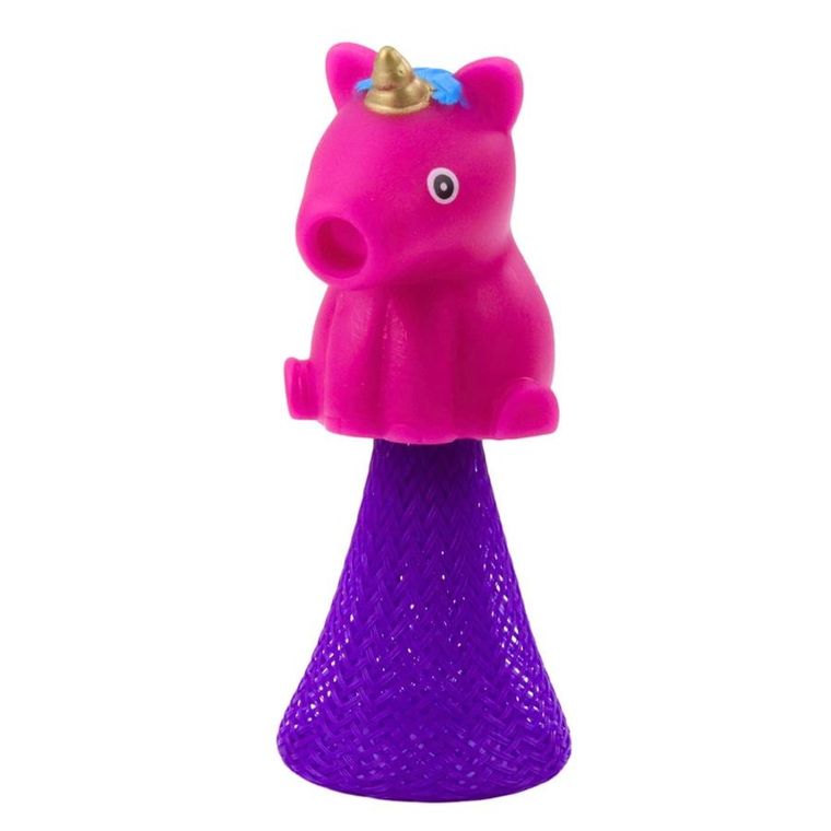 Lean Toys, skaczący jednorożec na sprężynie Pop Up, 10 cm, 1 szt.