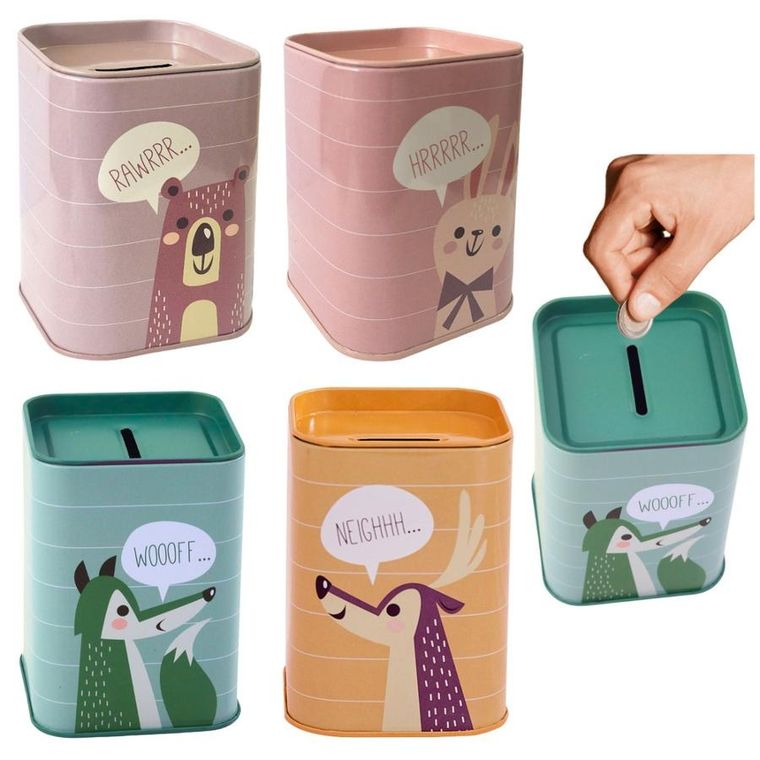 Lean Toys, skarbonka metalowa, zwierzątko, 11-8 cm, 1 szt.