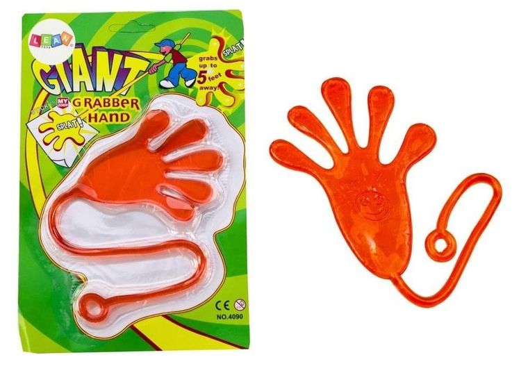 Lean Toys, slime, lepka rączka, pomarańczowa