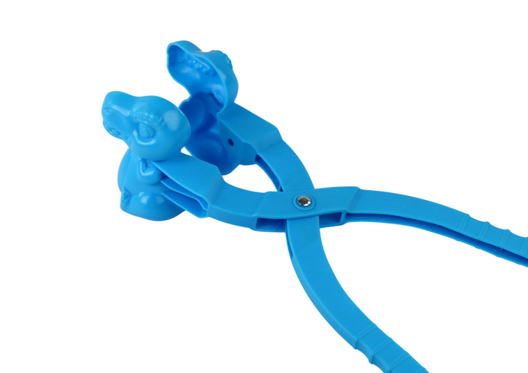 Lean Toys, śnieżkomat, maszynka do kulek, dinozaur, niebieski