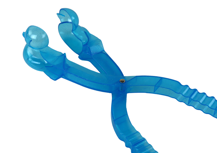 Lean Toys, śnieżkomat, maszynka do kulek, kaczka, niebieski