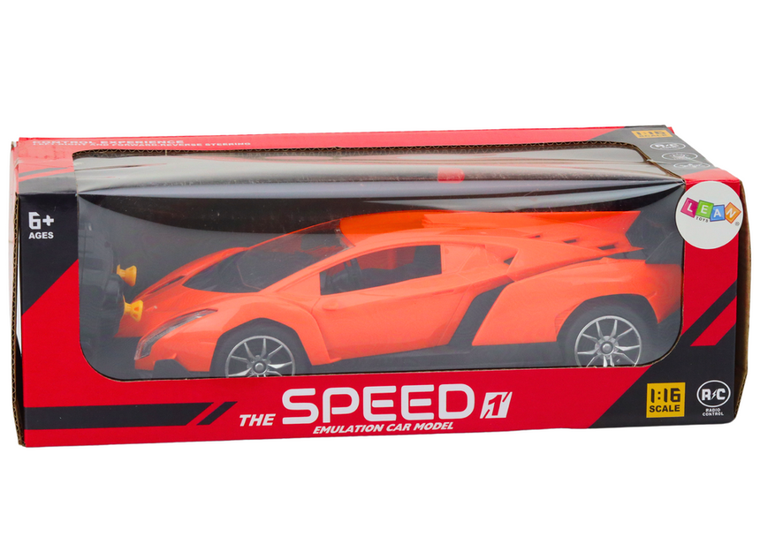Lean Toys, Speed, pojazd zdalnie sterowany, pomarańczowy, 1:16