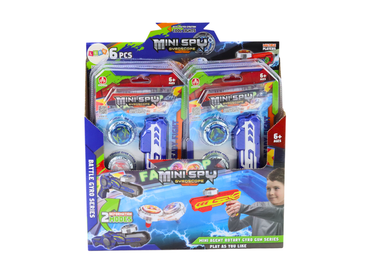 Lean Toys, spinnery z wyrzutnią, niebieski