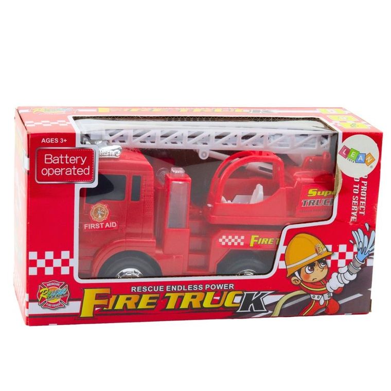 Lean Toys, straż pożarna z ruchomą drabiną, pojazd interaktywny