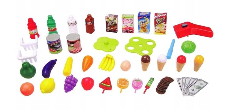 Lean Toys, supermarket, stoisko sklepowe z akcesoriami