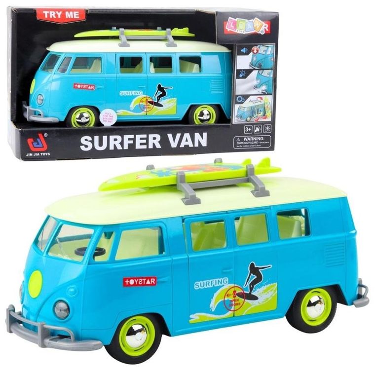 Lean Toys, Surfer Van, pojazd interaktywny, Turkusowy