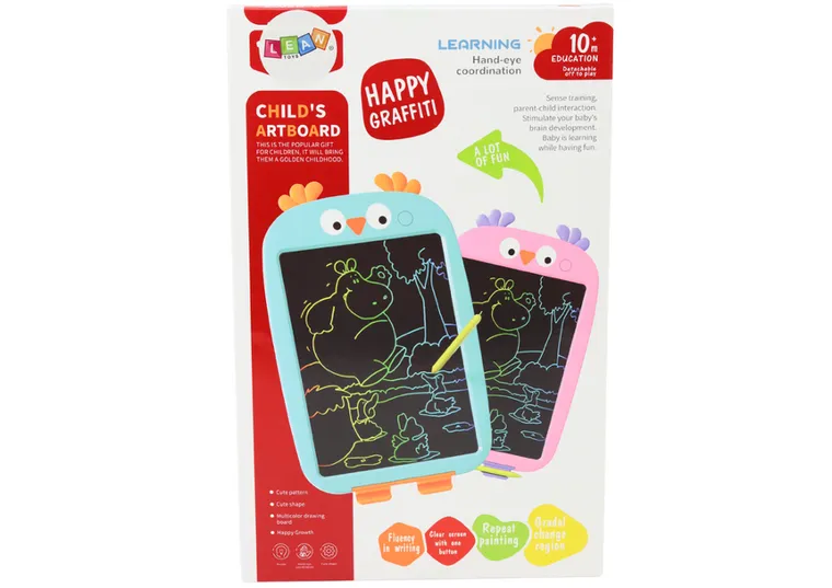 Lean Toys, tablet graficzny z rysikiem, ptak, niebieski