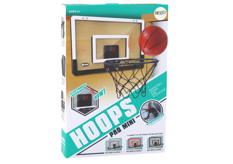 Lean Toys, tablica do koszykówki, zestaw