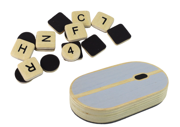 Lean Toys, tablica kredowa, drewniana, laptop