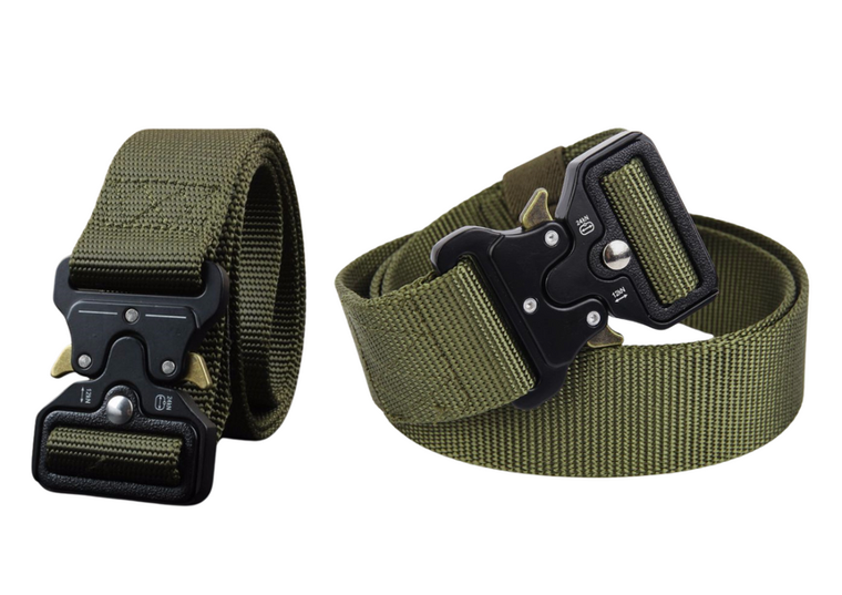 Lean Toys, taktyczny pas militarny, parciany, czarny, 120-3,8 cm