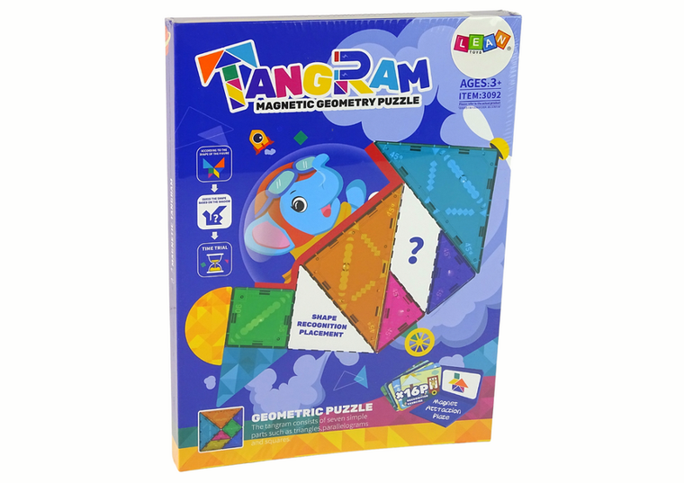 Lean Toys, Tangram, gra logiczna, 7 elementów