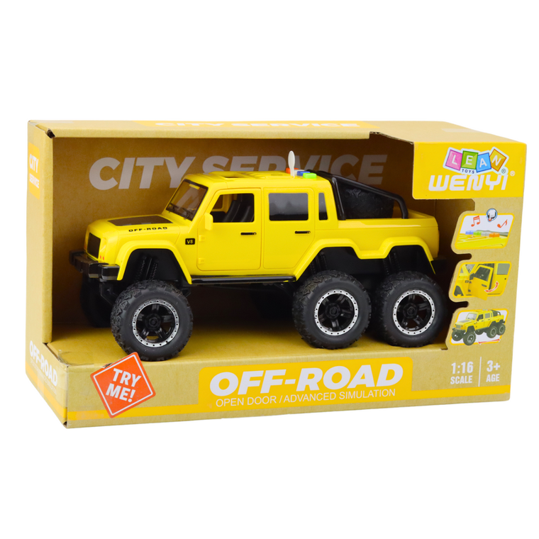 Lean Toys, terenówka, pojazd interaktywny z napędem, 1:16