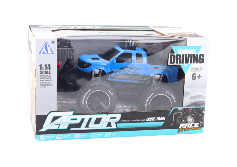 Lean Toys, Terenówka, pojazd zdalnie sterowany, 1:14, niebieski