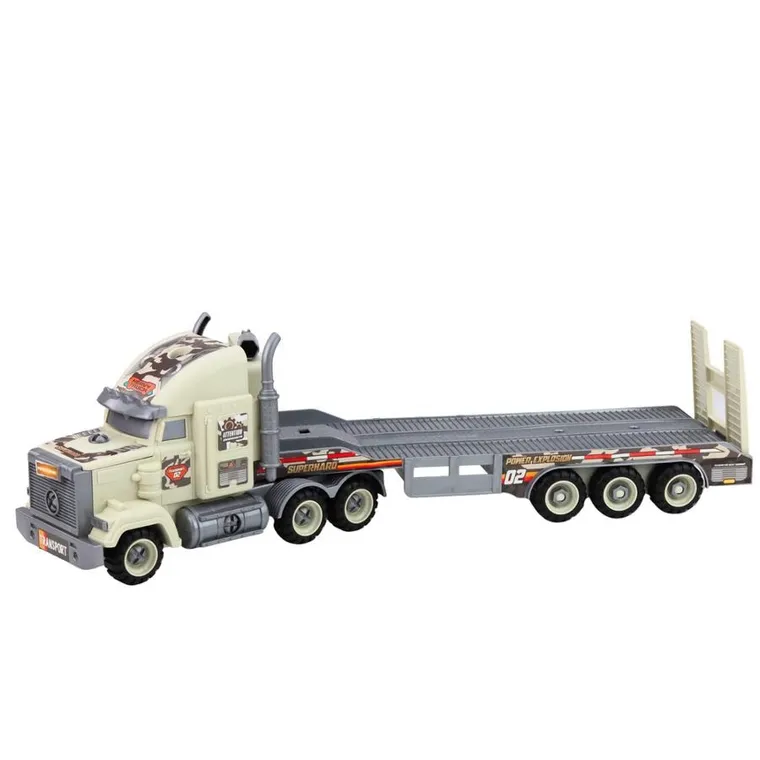 Lean Toys, tir laweta, zestaw pojazdów militarnych, moro, 3 szt.