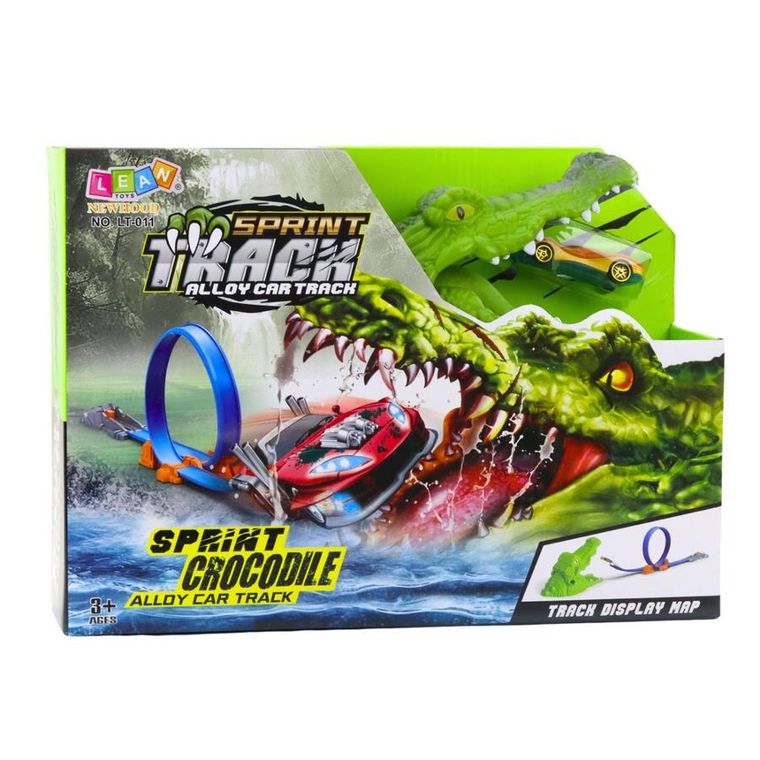 Lean Toys, Tor samochodowy z katapultą i krokodylem