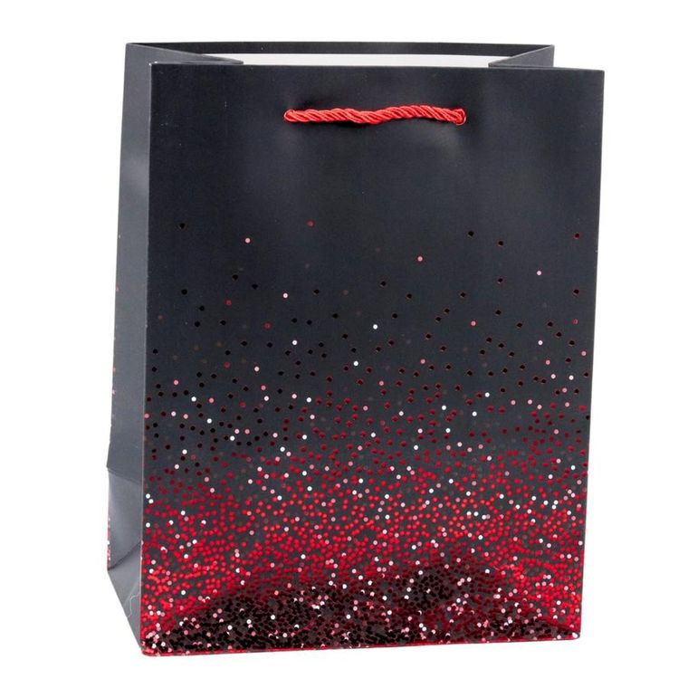 Lean Toys, torba prezentowa błyszczący gradient kropki, 23-18-10,5 cm, 1 szt.