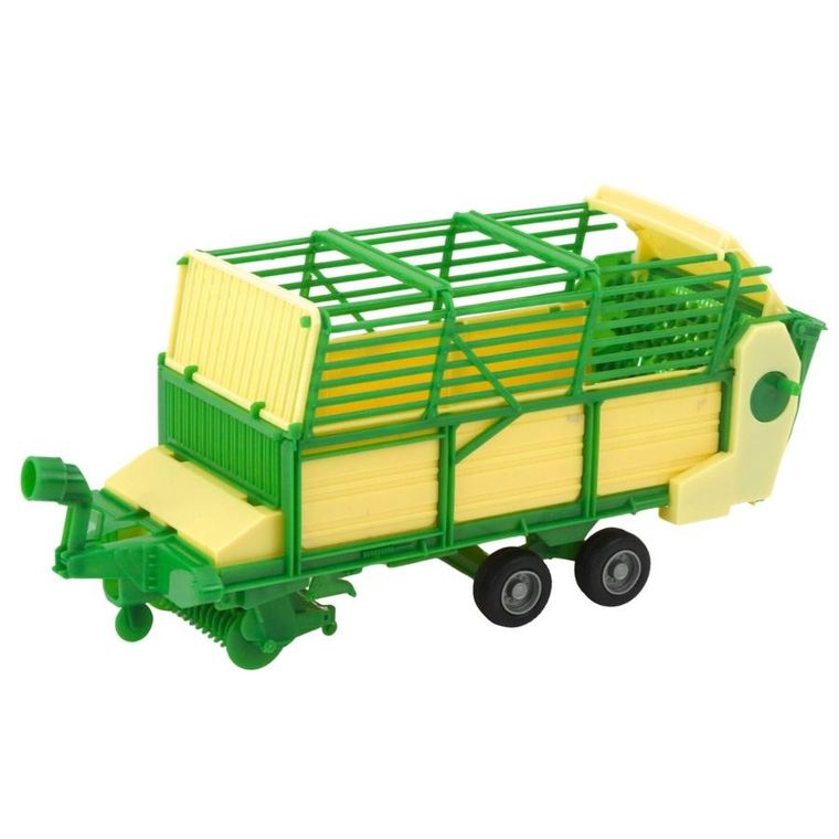 Lean Toys, traktor rolniczy z przyczepą, zielono-żółty