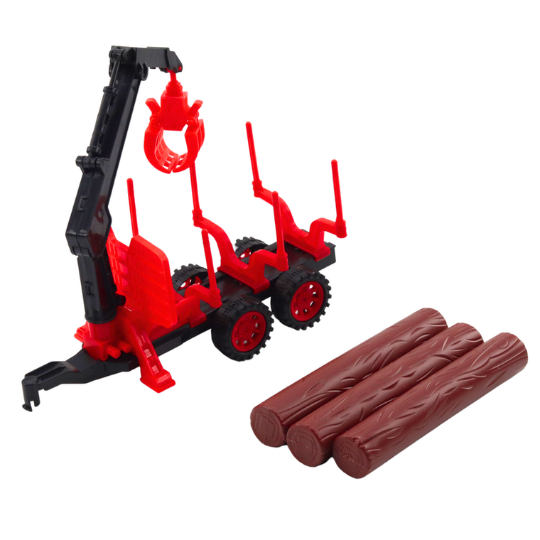 Lean Toys, traktor z przyczepą do transportu drewna, pojazd rolniczy