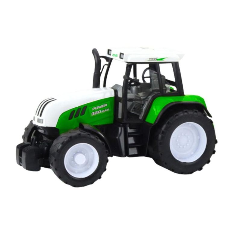 Lean Toys, traktor z przyczepą i mieszalnikiem paszy, zielony, 50 cm