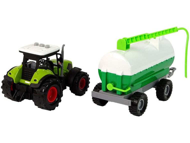 Lean Toys, traktor z przyczepką, cysterna
