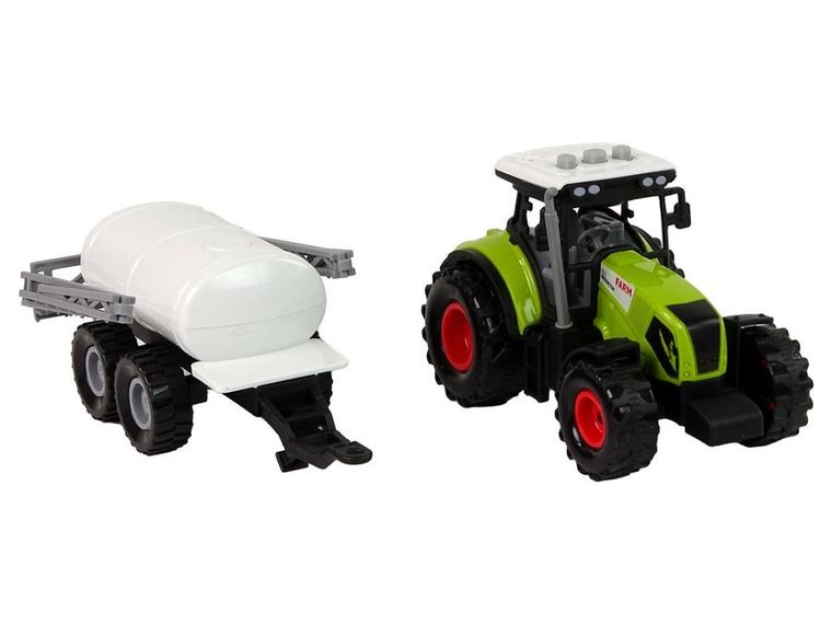 Lean Toys, traktor z przyczepką, pojazd rolniczy