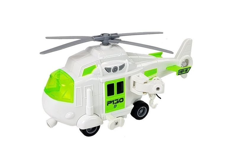Lean Toys, transporter na baterie, 1:16, z helikopterem