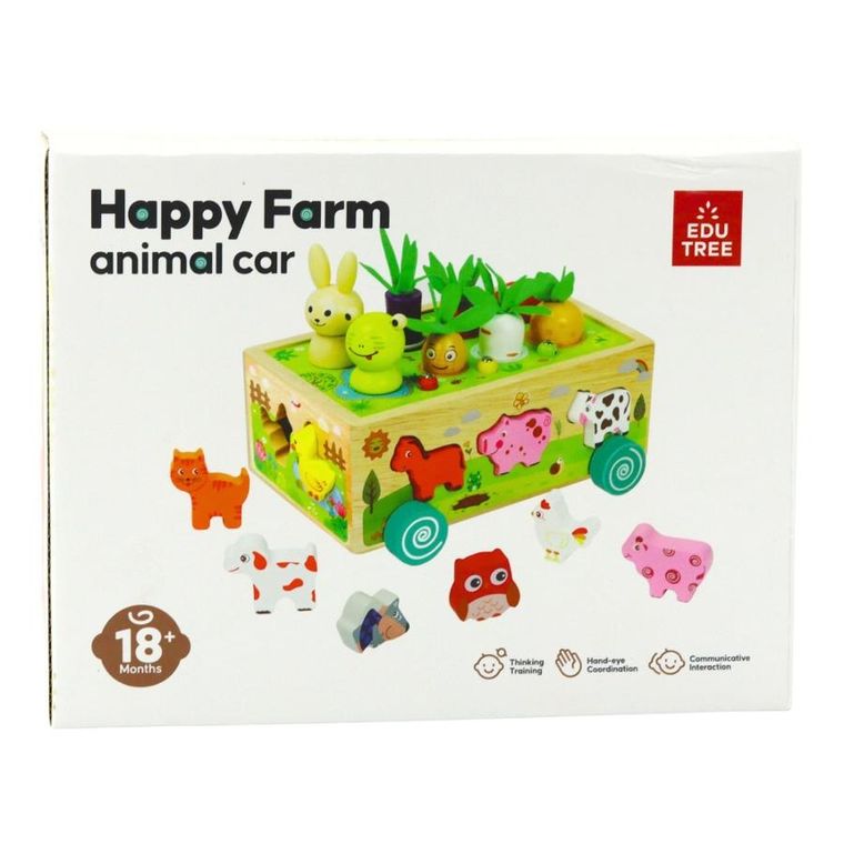 Lean Toys, Wesoła farma, drewniany sorter magnetyczny