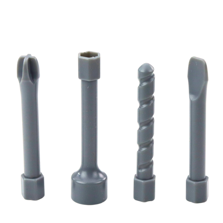 Lean Toys, wiertarka interaktywna z wymiennymy końcówkami