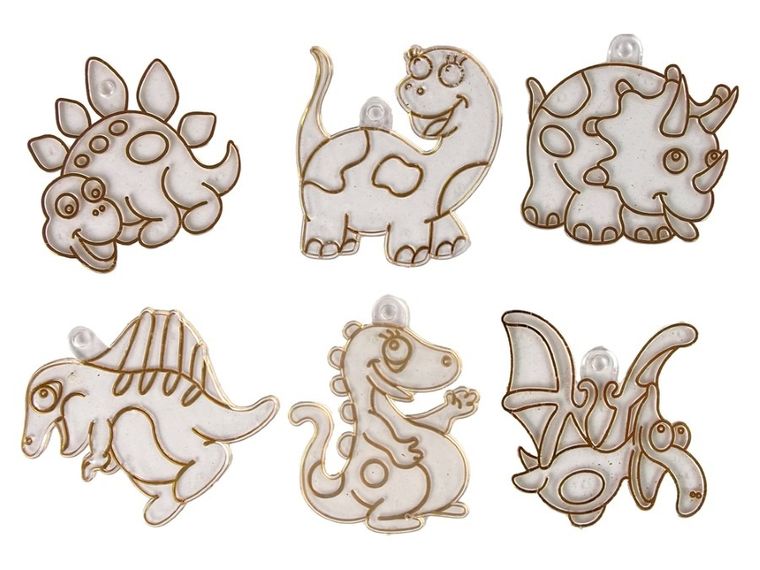 Lean Toys, witraże na okno 3D, dinozaury