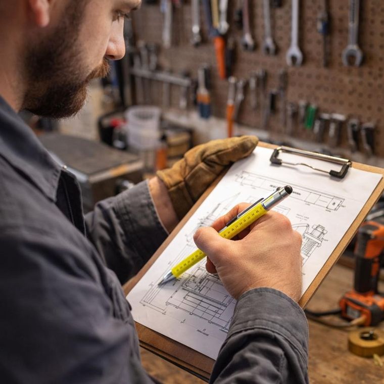 Lean Toys, zestaw długopisów wielofunkcyjnych 9w1, poziomica latarka śrubokręt, żółty czarny, 2 szt.