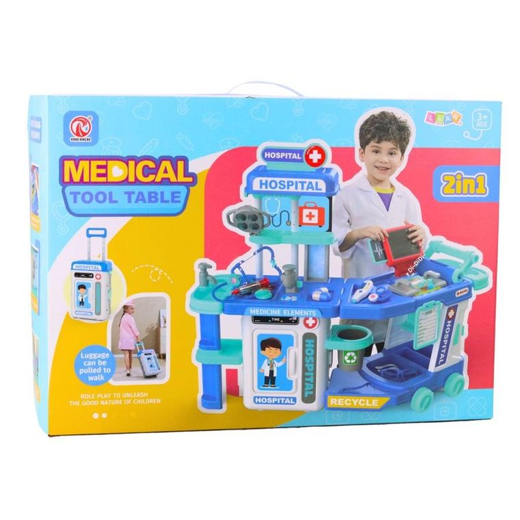 Lean Toys, zestaw lekarski, szpital w walizce, interaktywny