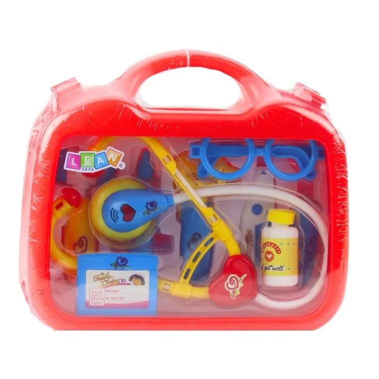Lean Toys, zestaw lekarski w walizce, interaktywny, 10 elementów