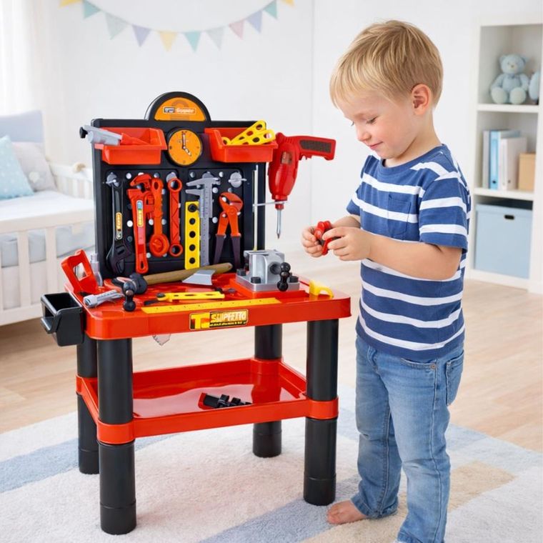 Lean Toys, zestaw majsterkowicza, stolik z narzędziami, 70 cm