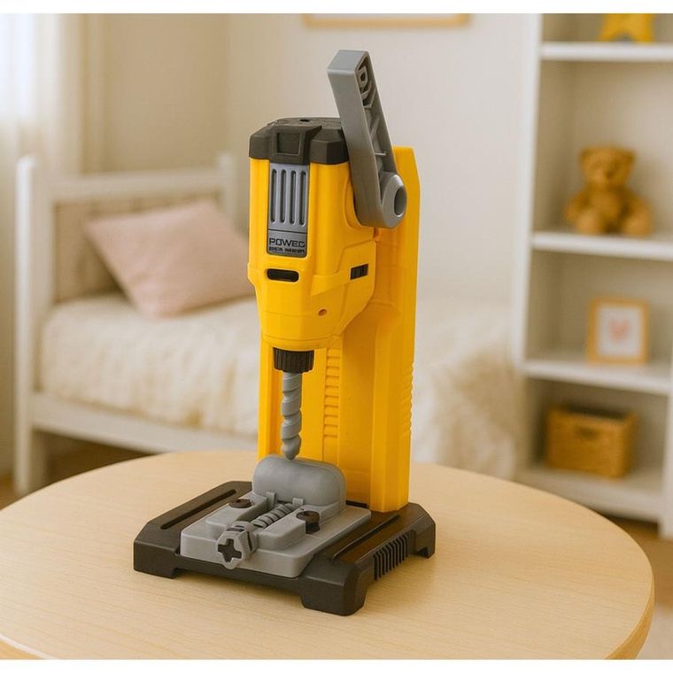 Lean Toys, zestaw majsterkowicza, wiertarka stołowa, interaktywna, 18 elementów