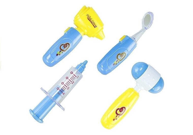 Lean Toys, zestaw małego lekarza w walizce, niebieski