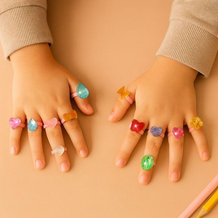 Lean Toys, zestaw pierścionków, 50 szt.