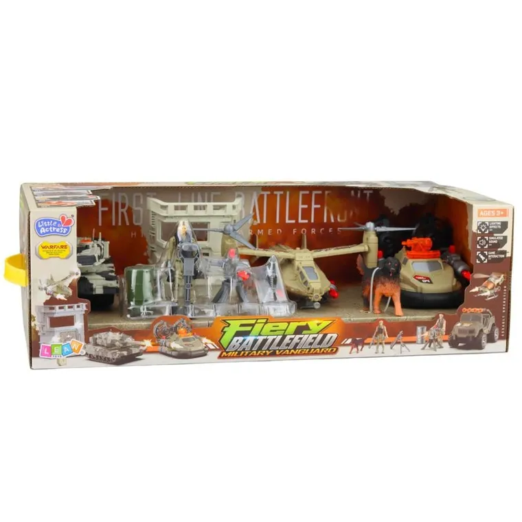 Lean Toys, zestaw pojazdów militarnych z figurkami