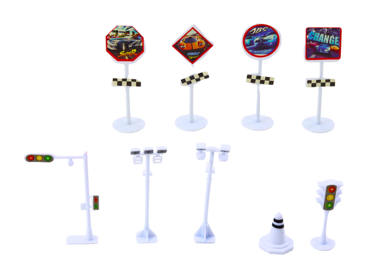 Lean Toys, zestaw resoraków z akcesoriami w walizce, 25 szt.