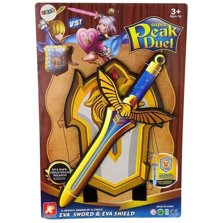 Lean Toys, zestaw wojownika, piankowe miecz z tarczą