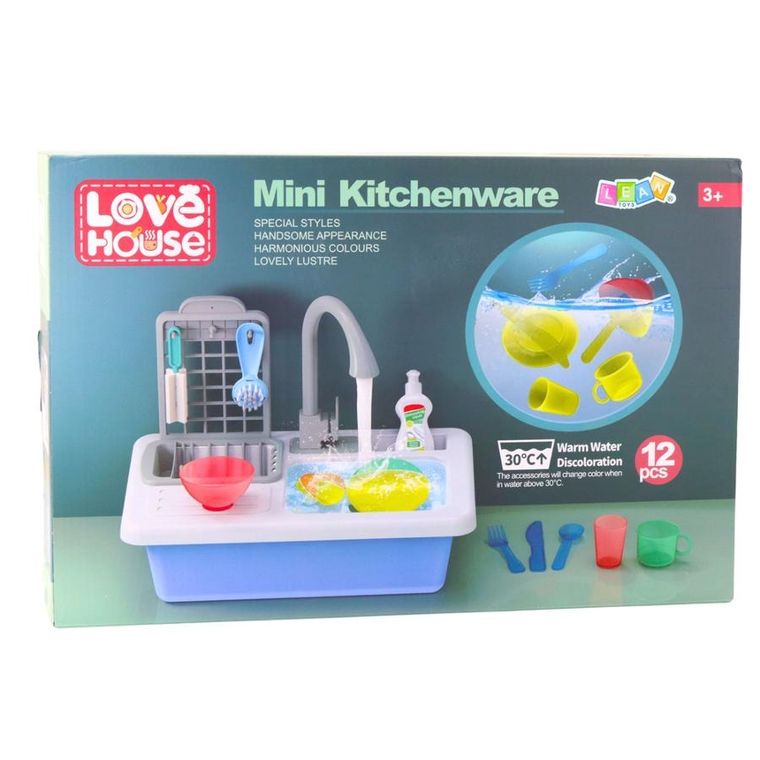 Lean Toys, zlewozmywak z akcesoriami, 12 elementów